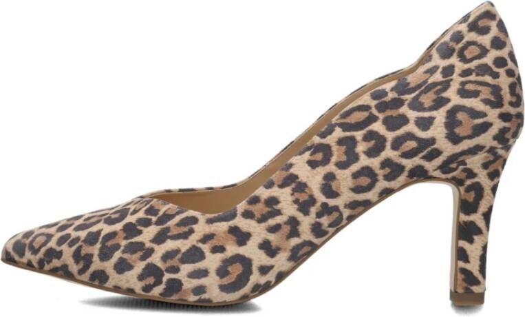 Peter Kaiser Elegante bruine suède pumps met puntneus