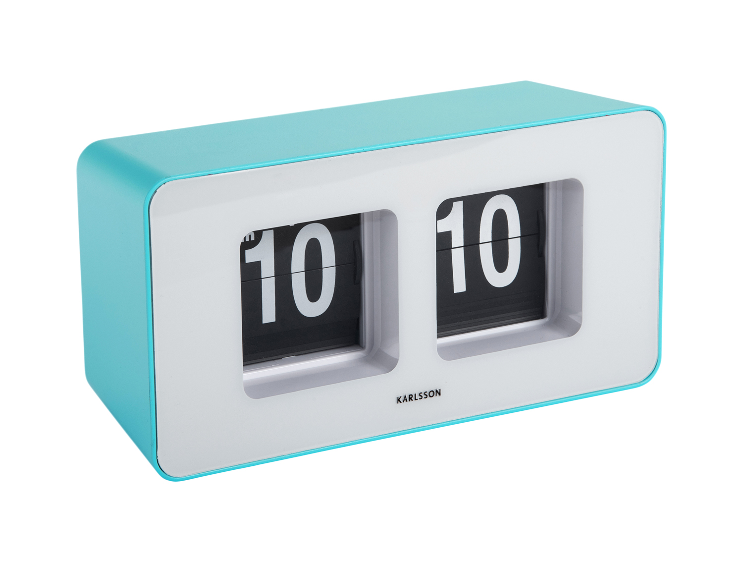 Wandklok Funky Flip - Turquoise blauw