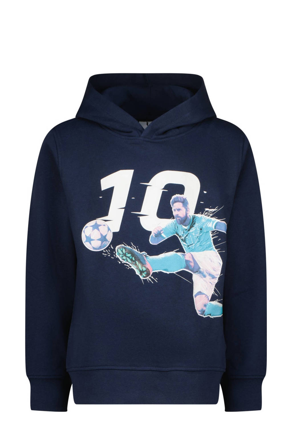Messi hoodie Goal sweater met printopdruk donkerblauw