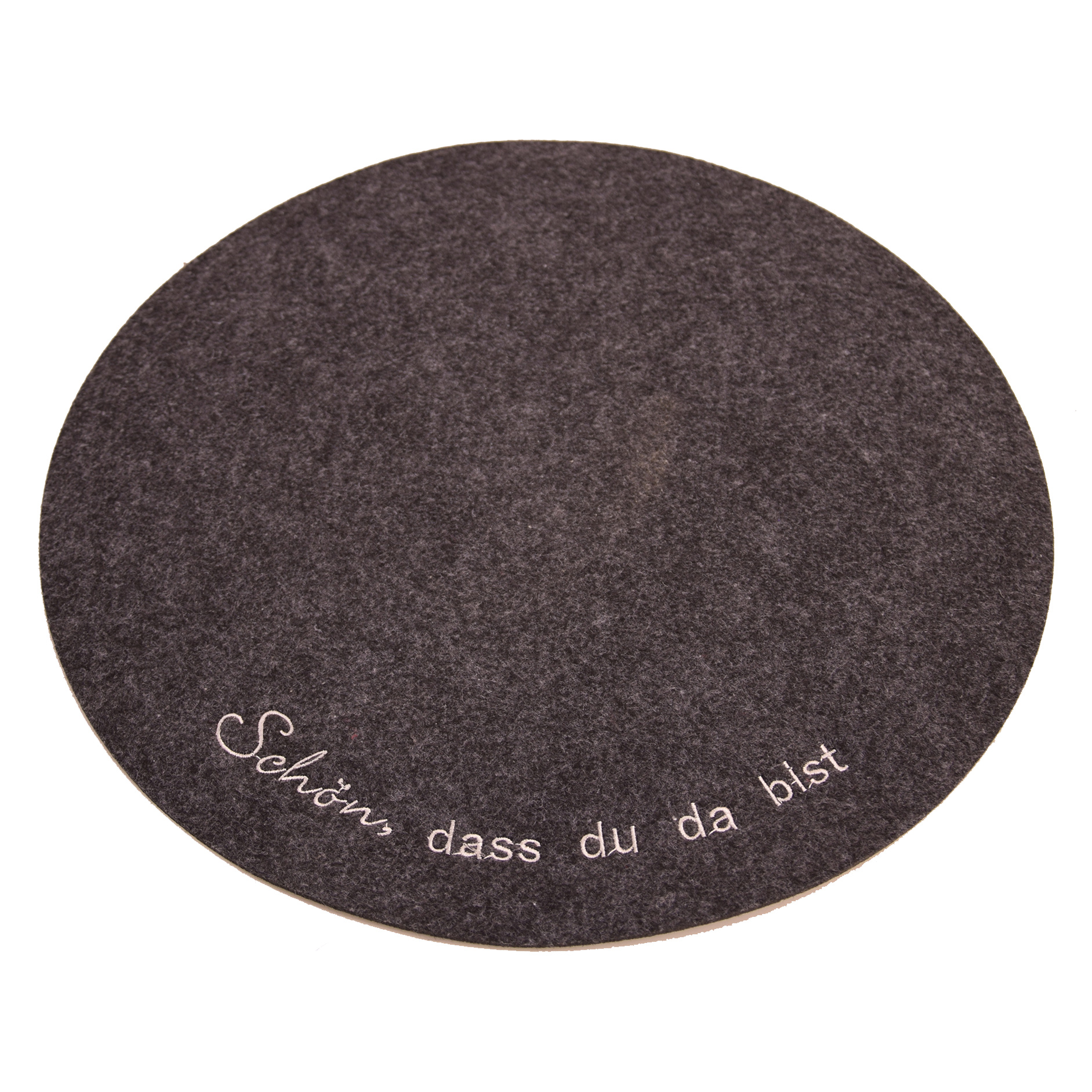 Filz-Platzmatte - grau - Ø 25 cm