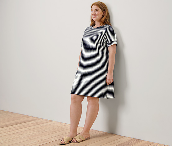 Gestreiftes Jerseykleid