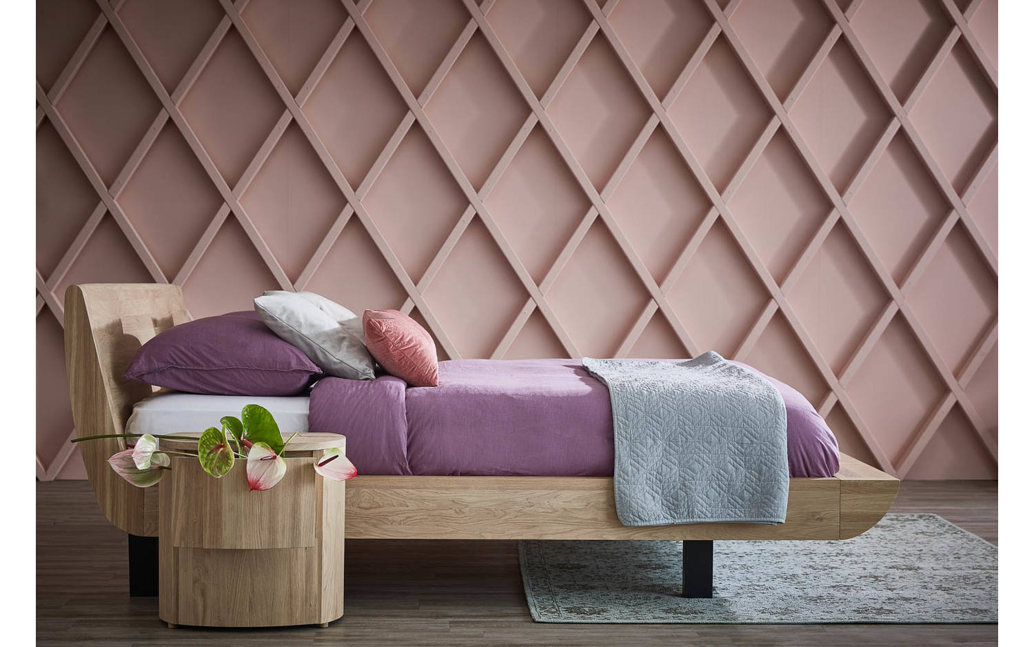 Goossens Bedframe Denzo - 180 x 200 - Naturel eiken - Hout