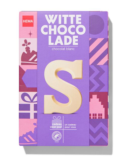lettre S en chocolat blanc 140g