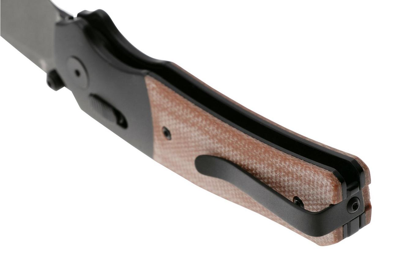 QSP Knife Vault QS157-C2 Dark Stonewashed Tan Micarta, zakmes, Jacob Lundquist Design