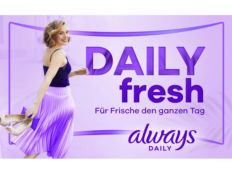 Always Slipeinlage Daily Fresh Flexistyle Slim 100 Stück Hochwertige Einlagen mit saugfähigem Kern und Frischeduft