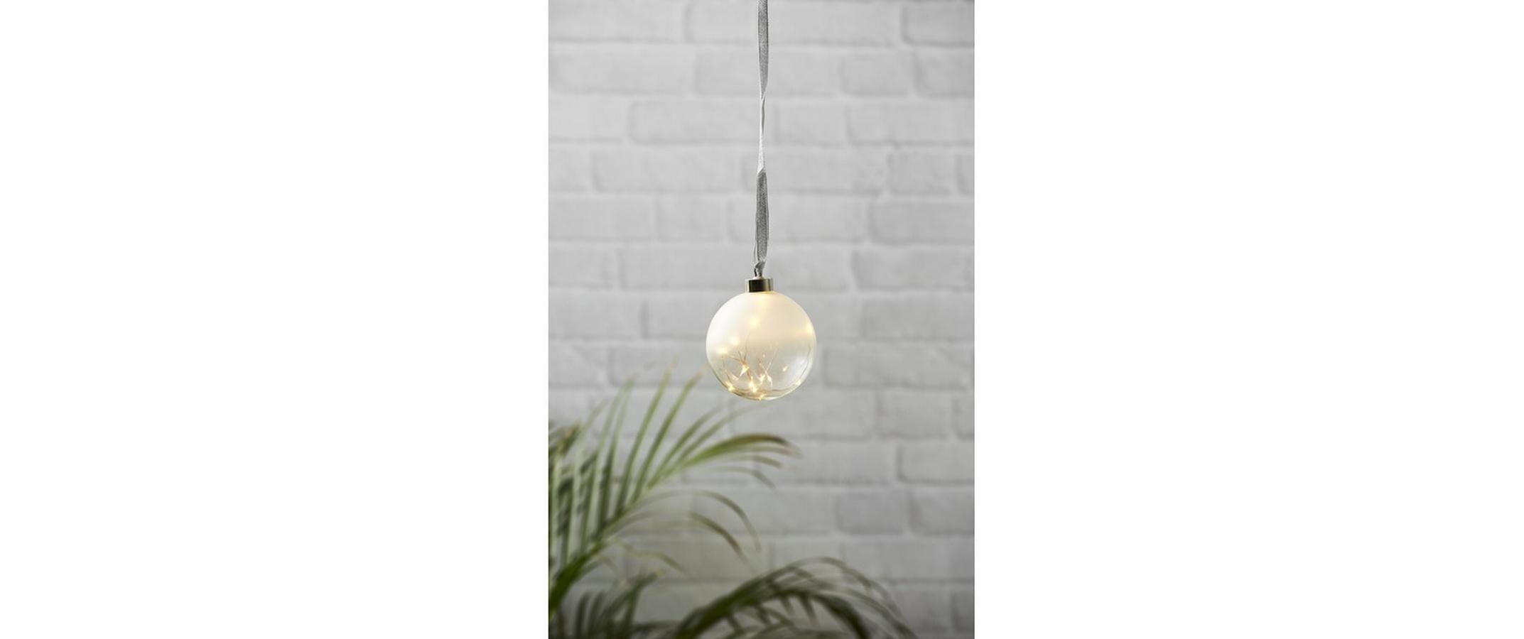 Weihnachtskugel Glow, 15 LED, 10 cm, indoorWeihnachtskugel mit Beleuchtung