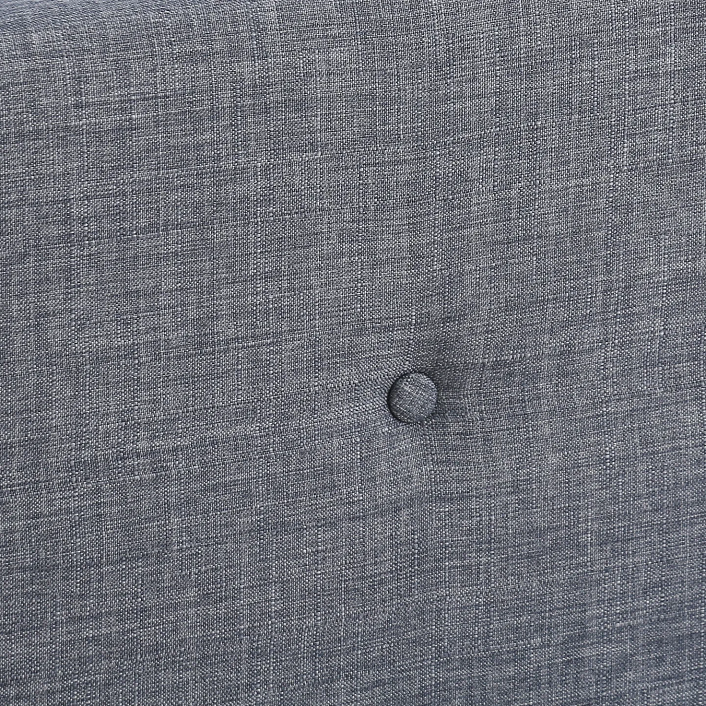 Lit double scandinave OSLO avec tête de lit et sommier 140 x 190 cm tissu gris anthracite