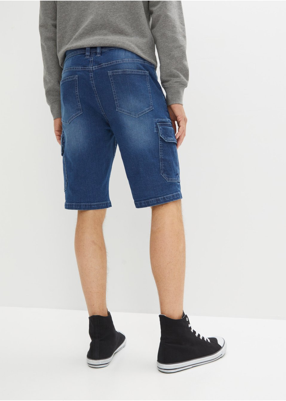 Bermuda en jean extensible, Regular Fit