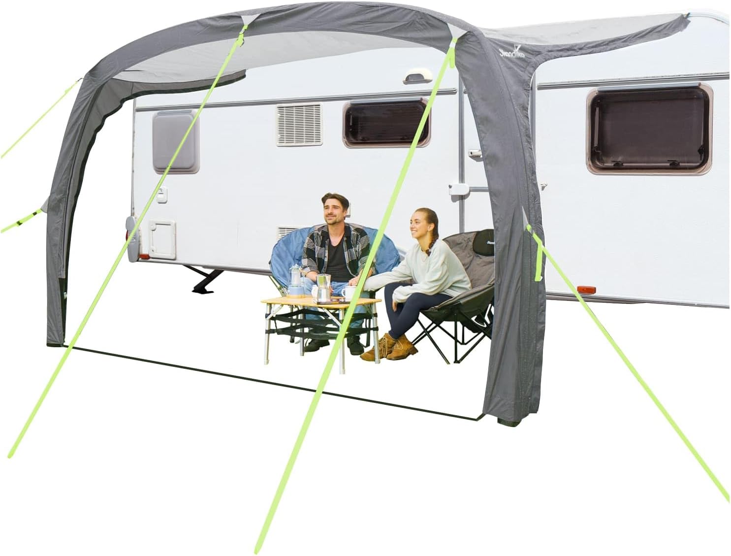 Skandika Vorzelt Vika Air Caravan 400 | aufblasbares Vordach, Caravan Tarp, Sonnensegel, Sonnendach UV 50+, 3000 mm Wassersäule | Buszelt, Busvorzelt für Wohnmobil, Wohnwagen, Camper, Campervan, Bus