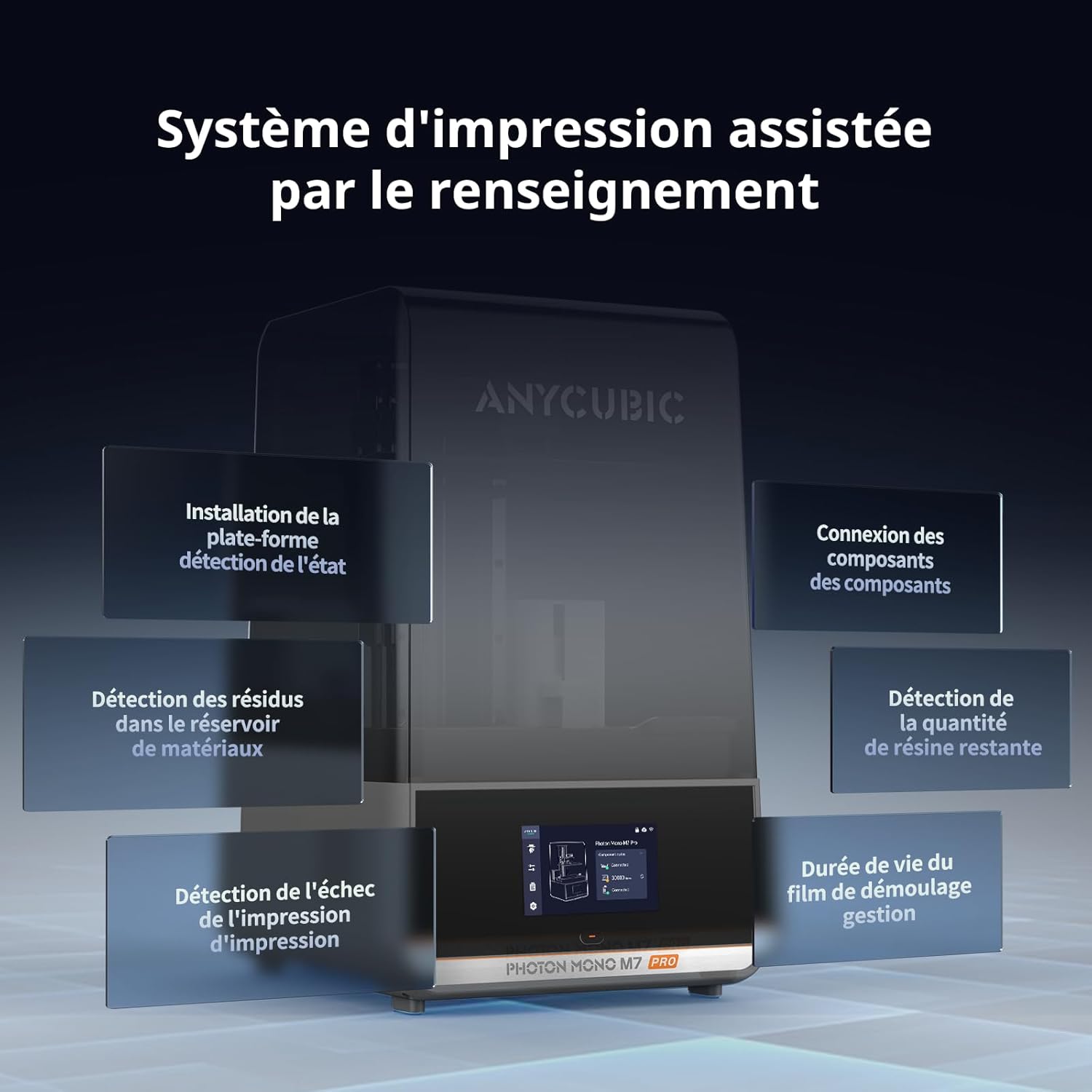 Imprimante 3D résine ANYCUBIC Photon Mono M7 PRO 14K - 223*126*230 mm (6,5 L)