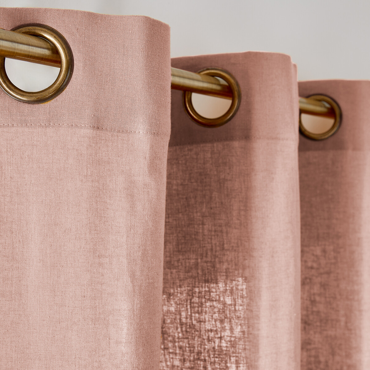 LA REDOUTE INTERIEURS<br>Cortina de meio linho com ilhós, Lincot