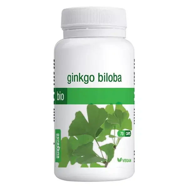Purasana Ginkgo Biloba 250mg Orgânico 70 cápsulas