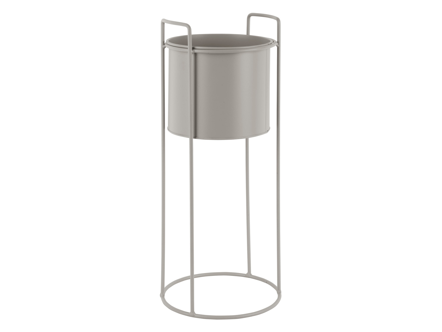 Plant pot set Essence round iron warm grey