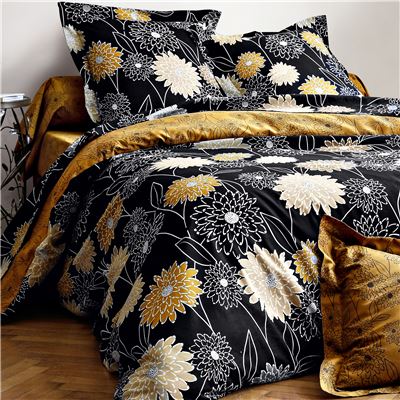 Linge de lit motif fleurs - BECQUET CRÉATION