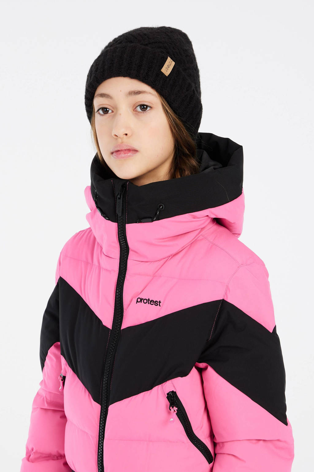 Protest ski-jack Milou fuchsia/zwart
