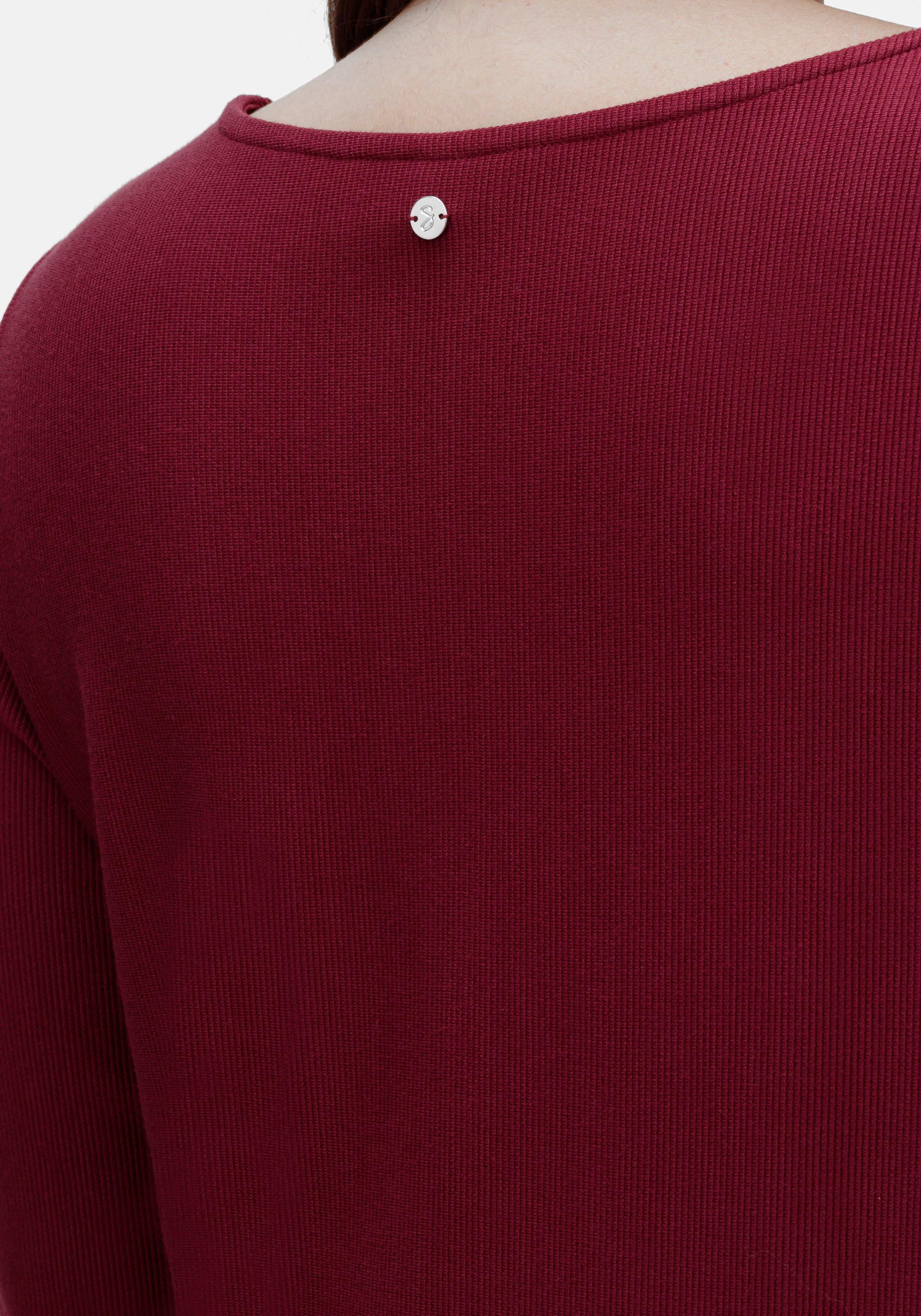 3/4-Arm-Shirt aus Rippjersey, mit Kellerfalte, in A-Linie