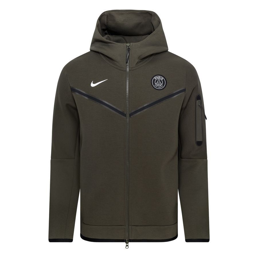 Paris Saint-Germain Sweat à Capuche NSW Tech Fleece FZ - Vert/Blanc