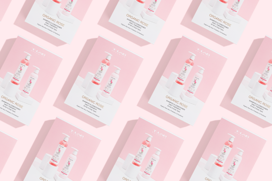T-Lab Organics Rose Duo hårpleie gavesett