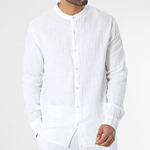 Ensemble Chemise Manches Longues Et Pantalon Blanc