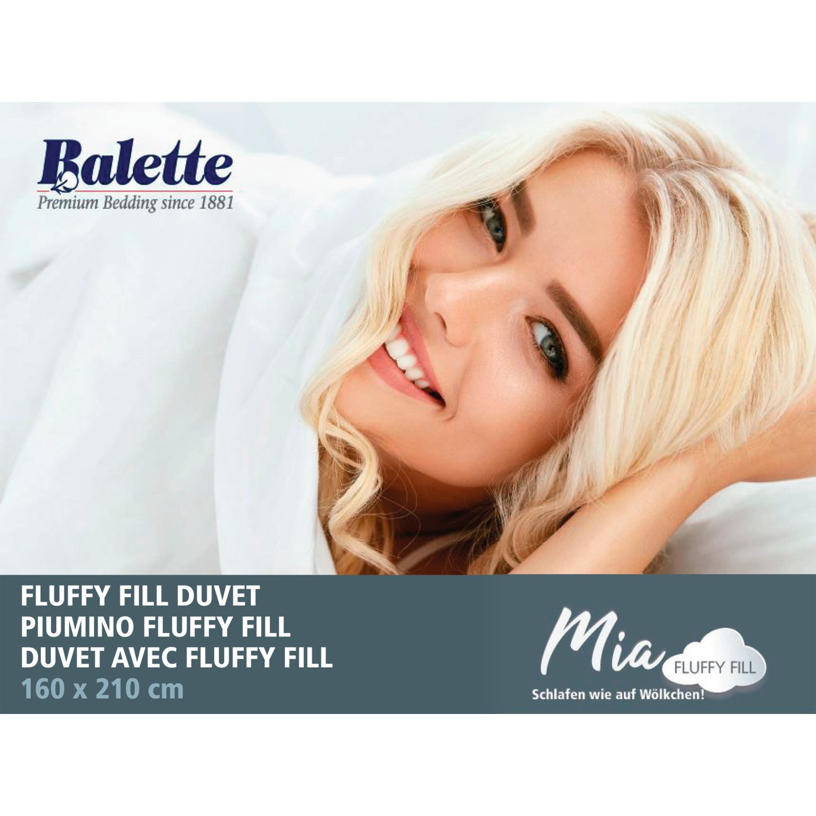 Balette Duvet Mia Fluffy Fill 160x210 Duvet Nordisch