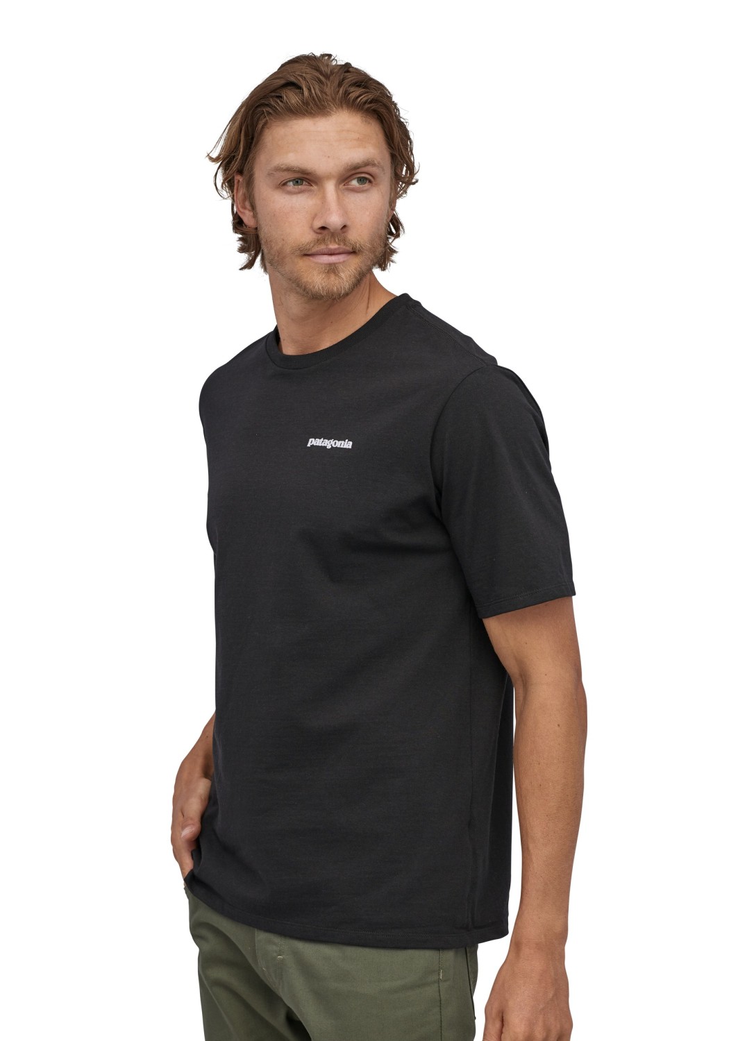 Patagonia T-Shirt M's P-6 Logo Responsibili-Tee Black