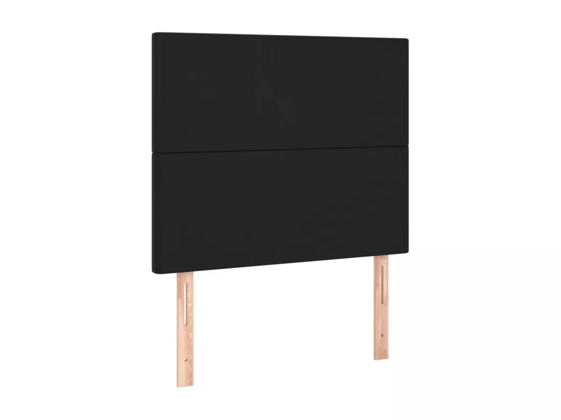 Sommier tapissier avec matelas et LED Noir 90x190 cm Similicuir
