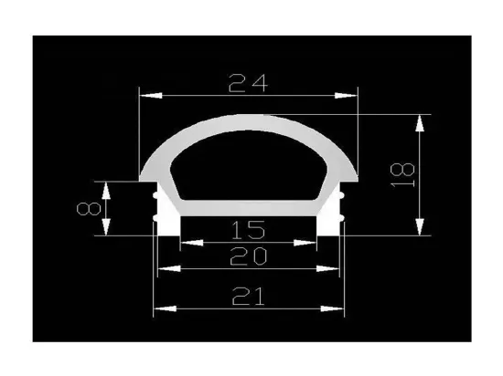 Tube Semi-Circulaire Silicone LED Flex Encastré jusqu'à 10-15 mm 10 m