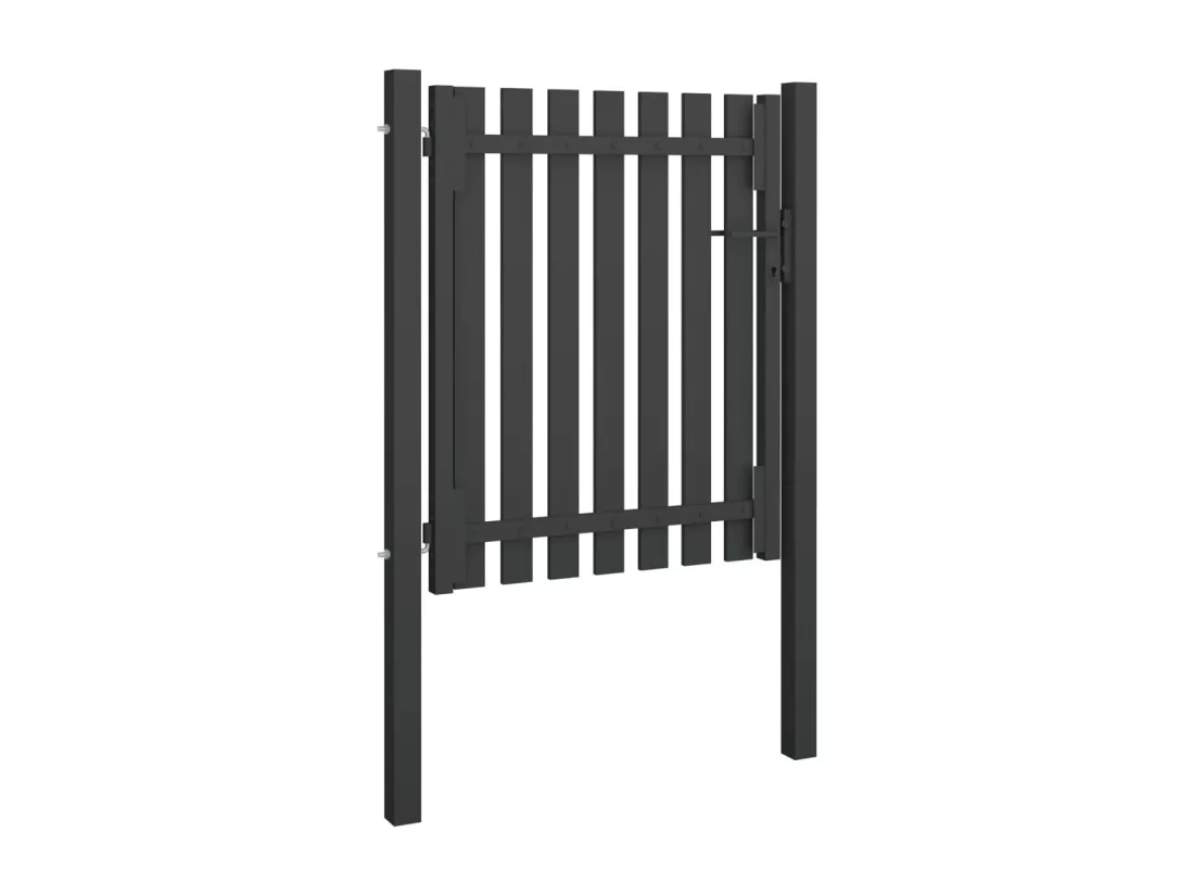 Portail de cl?ture de jardin Acier 1x1,5 m Anthracite