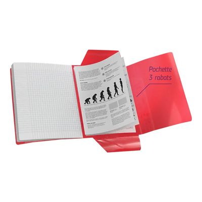 Oxford Easy Book - Cahier polypro A4 (21x29,7 cm) - 96 pages - grands carreaux (Seyes) - disponible dans différentes couleurs