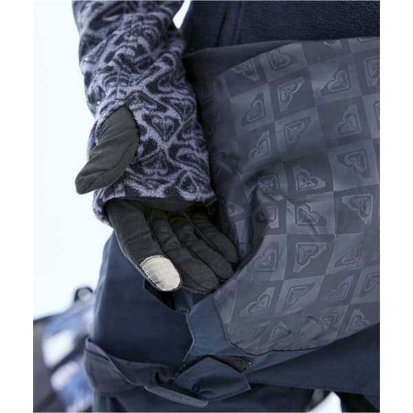 Sweat polaire ROXY SAYNA HALF ZIP TRUE BLACK ROXYGRAM TONAL