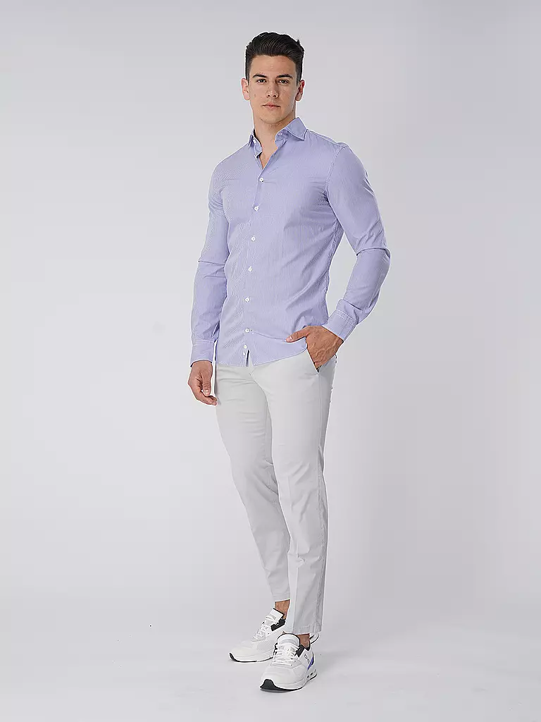 EDWARD COPPER Hemd Tailored Fit blau