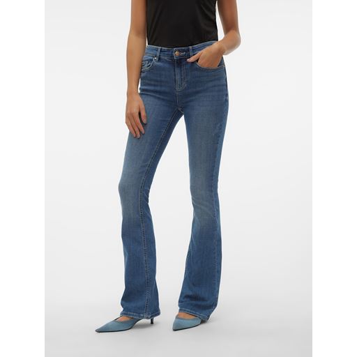 Vero Moda Flash Flared Jeans, Medium Blue Denim, M/L32