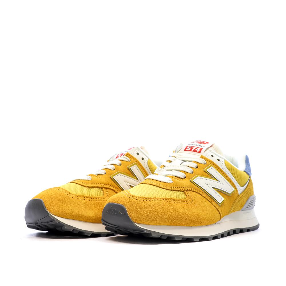 New Balance ML574 Baskets Jaune Moutarde Femme New Balance
