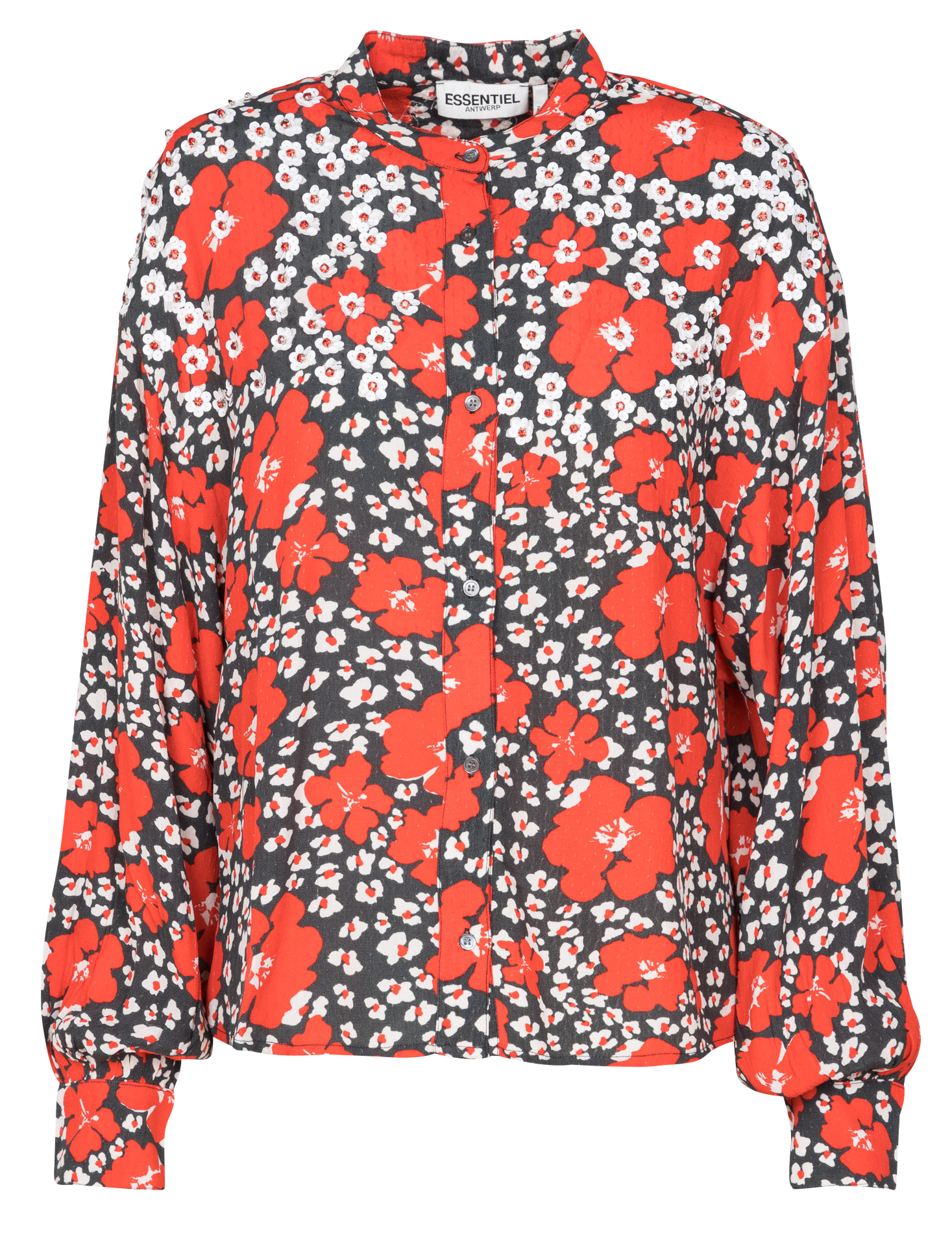 CONSTELLATION - Chemise en viscose imprimée | Rouge