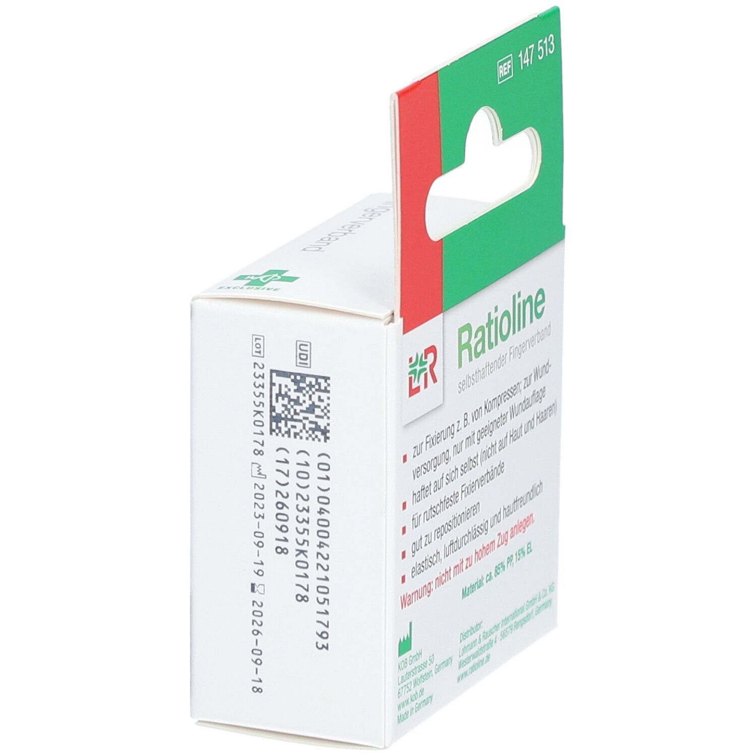 Ratioline Selbsthaftende Fingerverbindung 2,5cm x 4,5m Hellbraun