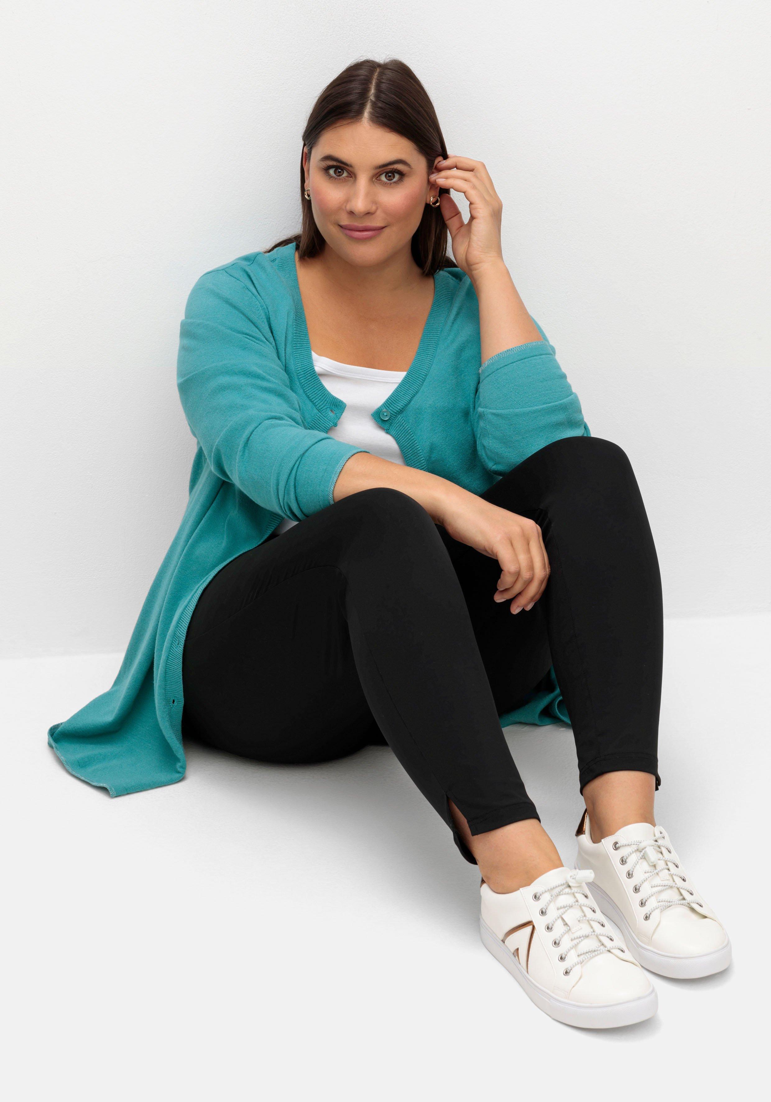 Knöchelfreie Leggings mit breitem Bund