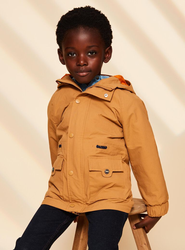 Parka camel 3 en 1 à capuche