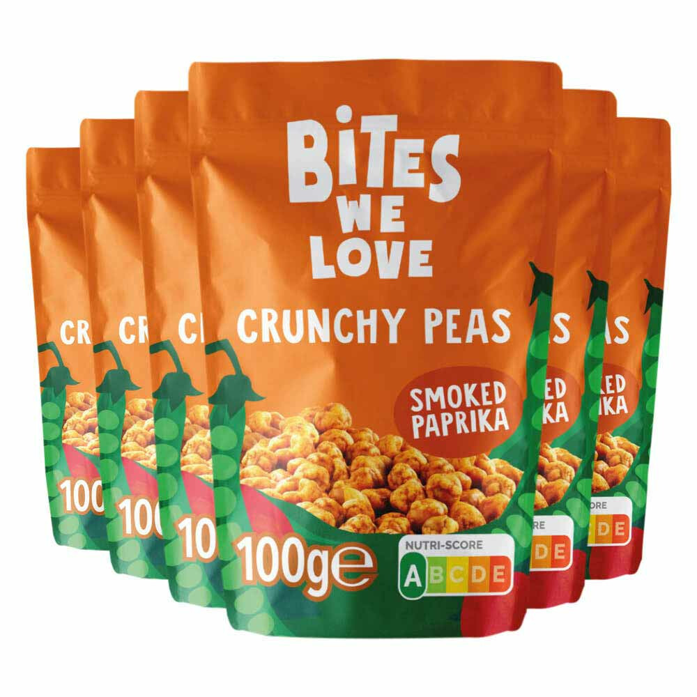 6x BitesWeLove Crunchy Peas Smoked Paprika100 gr