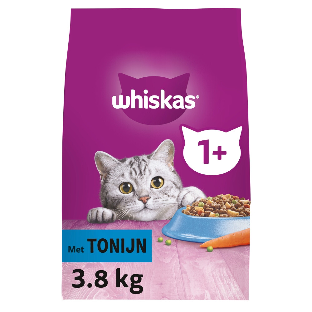 Whiskas 1+ Adult Katten Droogvoer Tonijn3,8 kg