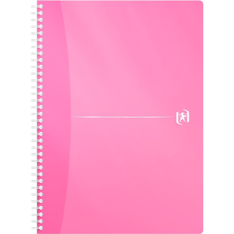 Cahier spirale Oxford My Colour A4 21 X 29,7 cm - blanc ligné - 180 pages