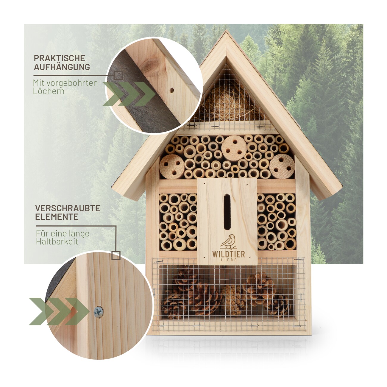 wildtier liebe Insektenhotel inkl. Lockstoff