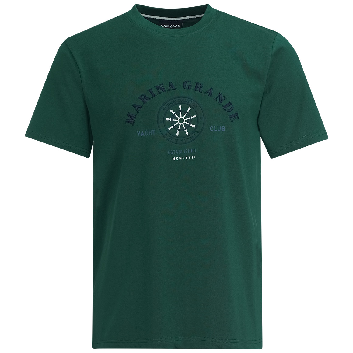 VanVaan Herren T-Shirt mit großem Print dunkelgrün