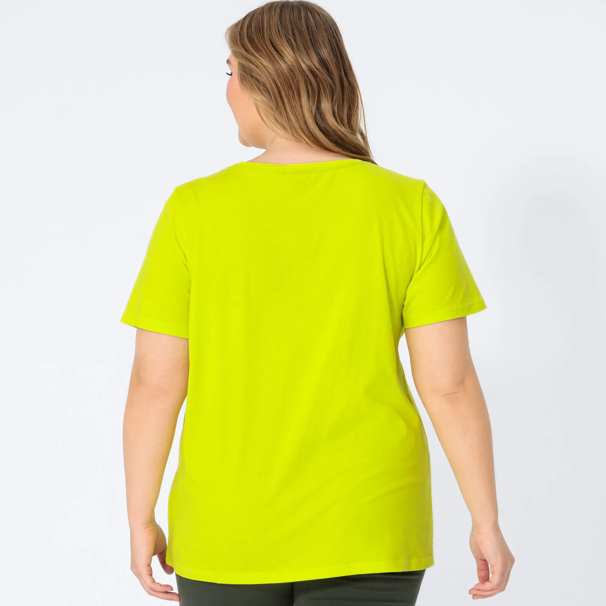Damen-T-Shirt mit Frontaufdruck, große Größen