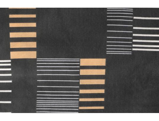 CONCEPT1 - Parure de lit housse de couette Trace 240x220cm + 2 taies 60x60 noir or blanc