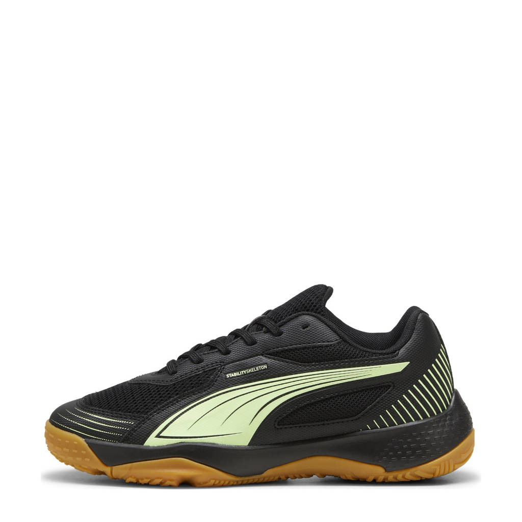 Puma Solarflash IIIjunior zaalvoetbalshcoenen zwart/felgroen