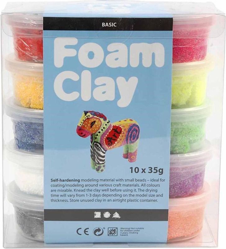 Foam Clay 78930 - Modelleermassa - Assortiment - 10 x 35 g Blikjes