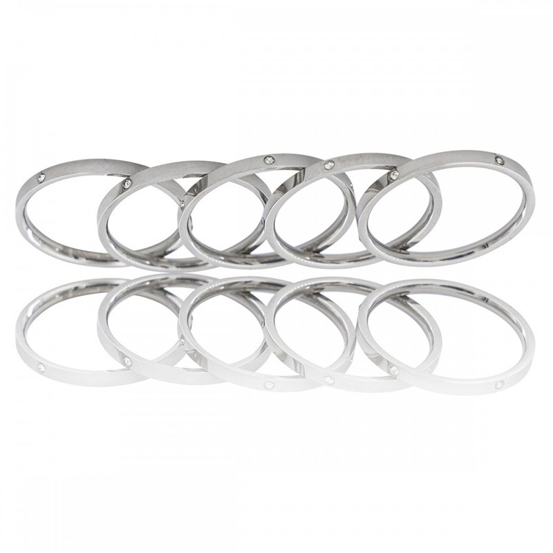 avec Cinq Bagues Strass Femme BALA