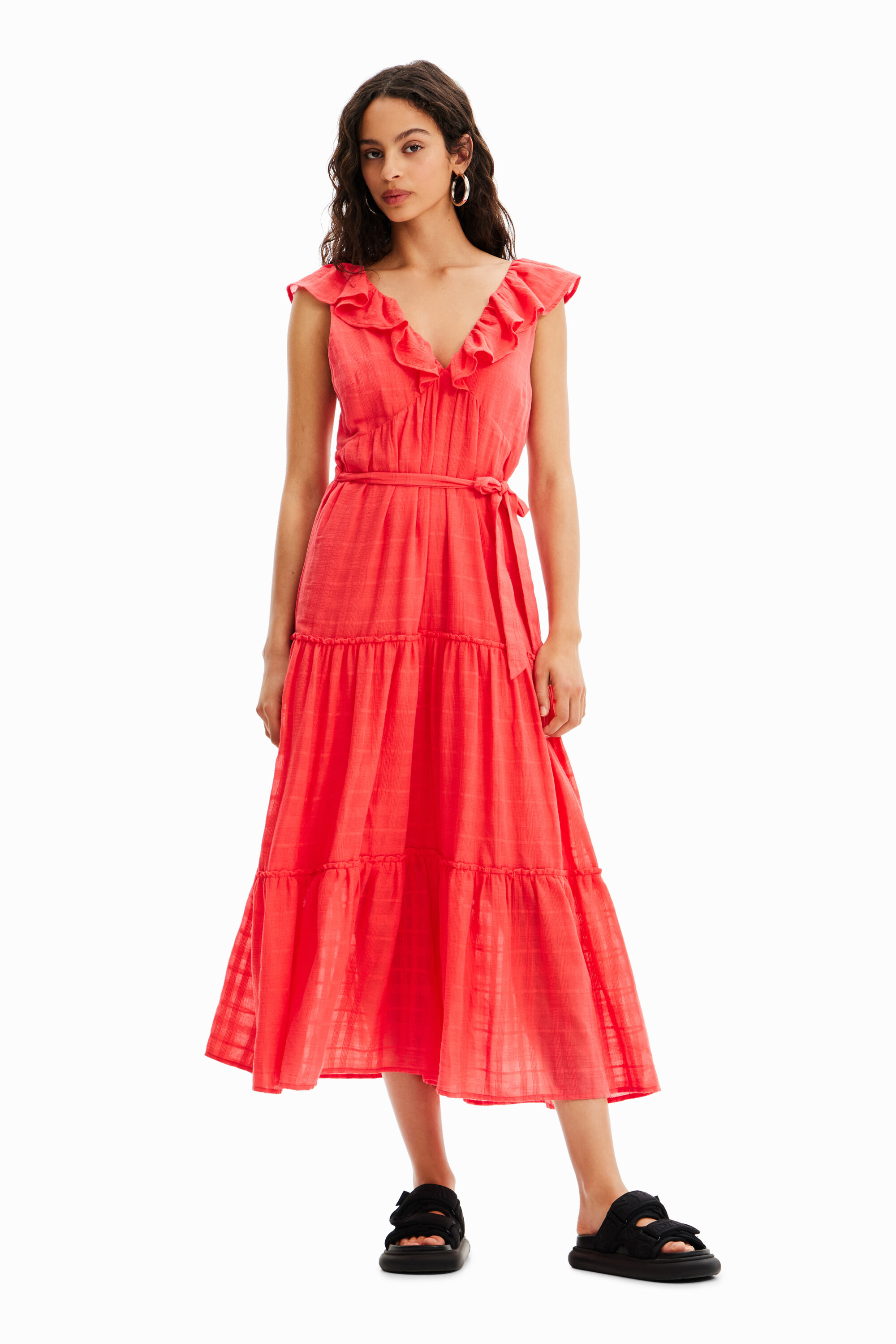 Robe midi volants