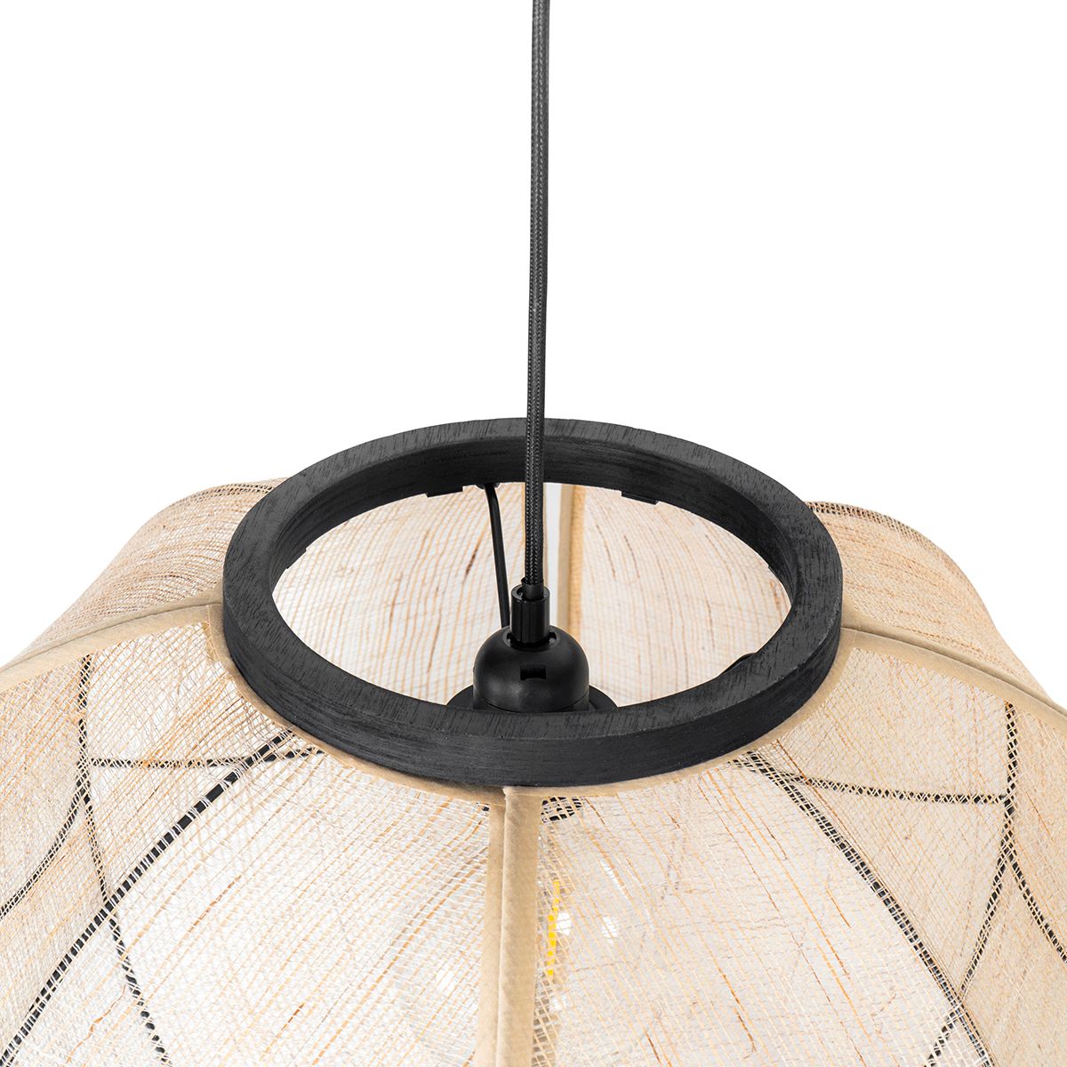 Smart hanglamp bruin 48 cm incl. Wifi G95 - Rob