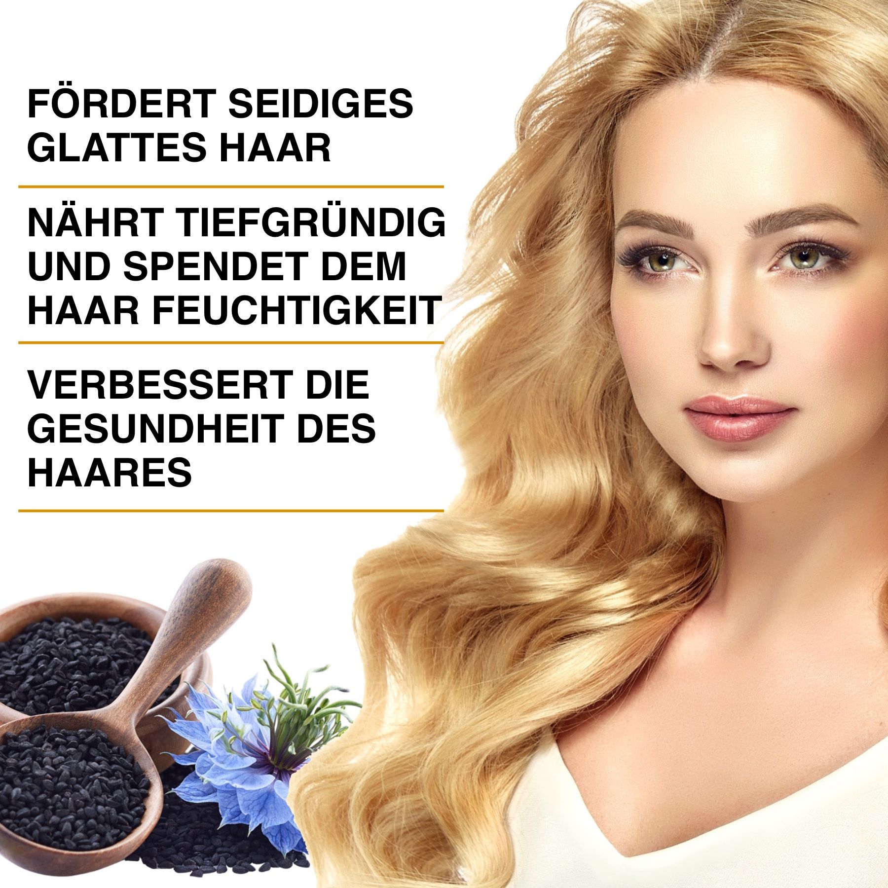 Aliver Haaröl Schwarzkümmelöl für Haarwachstum in Kapseln